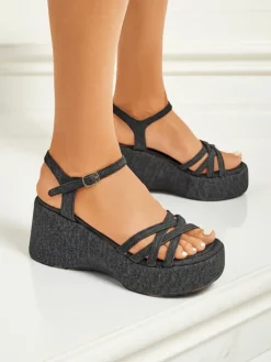 Sandały Na Koturnie^Royalfashion Sandały damskie na koturnie Shadow Lift