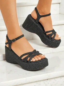 Sandały Na Koturnie^Royalfashion Sandały damskie na koturnie Shadow Lift