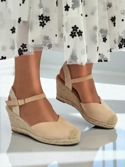Espadryle Na Koturnie|Sandały Na Koturnie^Royalfashion Sandały damskie na koturnie Solara Espadryle beżowy