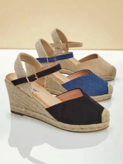 Sandały Na Koturnie|Espadryle Na Koturnie^Royalfashion Sandały damskie na koturnie Solara Espadryle niebieski