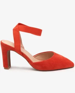 Buty Na Wielkie Wyjście|Klasyczne^Royalfashion Sandały damskie na słupku w kolorze m Brossi pomarańczowy