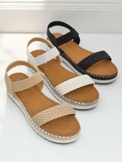 Sandały Płaskie^Royalfashion Sandały damskie Bellavia beżowy