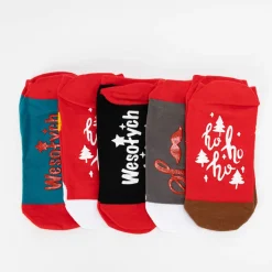 Skarpetki^Royalfashion Skarpetki damskie świąteczne bawełniane 5/pak