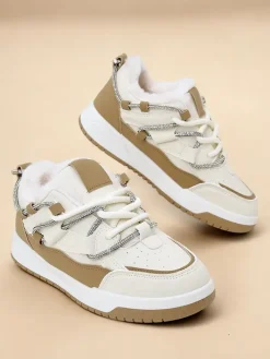 Sneakersy|Ocieplane^Royalfashion Sneakersy damskie z ociepleniem Esioo beżowy