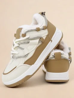 Sneakersy|Ocieplane^Royalfashion Sneakersy damskie z ociepleniem Esioo beżowy