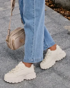 Ocieplane|Sneakersy^Royalfashion Sneakersy damskie z ociepleniem Wonfi beżowy