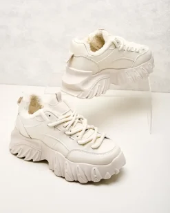 Ocieplane|Sneakersy^Royalfashion Sneakersy damskie z ociepleniem Wonfi beżowy