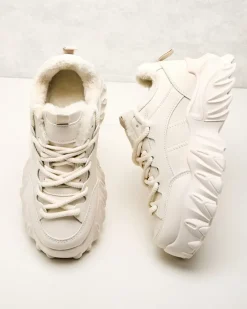 Ocieplane|Sneakersy^Royalfashion Sneakersy damskie z ociepleniem Wonfi beżowy