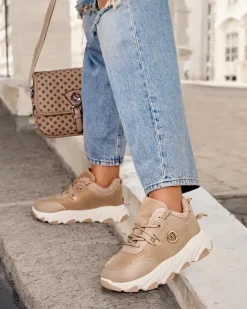 Ocieplane|Sneakersy^Royalfashion Sneakersy damskie z ociepleniem Aronni brązowy