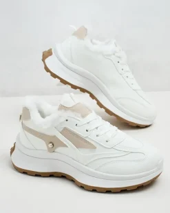 Ocieplane|Sneakersy^Royalfashion Sneakersy damskie z ociepleniem Terib biały