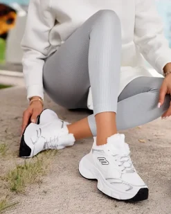 Ocieplane|Sneakersy^Royalfashion Sneakersy damskie z ociepleniem Cimen biały