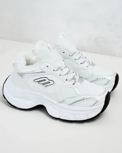 Ocieplane|Sneakersy^Royalfashion Sneakersy damskie z ociepleniem Cimen biały