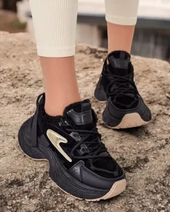 Ocieplane|Sneakersy^Royalfashion Sneakersy damskie z ociepleniem Nozir czarny