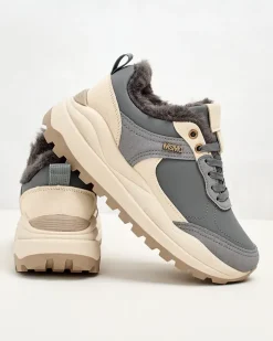 Ocieplane|Sneakersy^Royalfashion Sneakersy damskie z ociepleniem Zoru gołębi szary