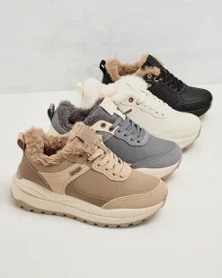 Ocieplane|Sneakersy^Royalfashion Sneakersy damskie z ociepleniem Zoru gołębi szary