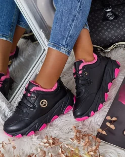 Ocieplane|Sneakersy^Royalfashion Sneakersy damskie z ociepleniem Caromi różowy