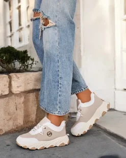 Ocieplane|Sneakersy^Royalfashion Sneakersy damskie z ociepleniem Aronni beżowy