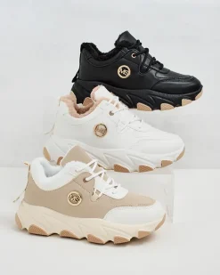 Ocieplane|Sneakersy^Royalfashion Sneakersy damskie z ociepleniem Aronni beżowy