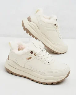 Ocieplane|Sneakersy^Royalfashion Sneakersy damskie z ociepleniem Zoru biały