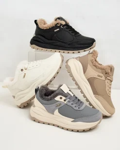 Ocieplane|Sneakersy^Royalfashion Sneakersy damskie z ociepleniem Zoru biały