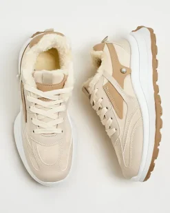 Ocieplane|Sneakersy^Royalfashion Sneakersy damskie z ociepleniem Terib beżowy