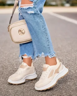 Ocieplane|Sneakersy^Royalfashion Sneakersy damskie z ociepleniem Terib beżowy