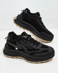 Ocieplane|Sneakersy^Royalfashion Sneakersy damskie z ociepleniem Terib czarny