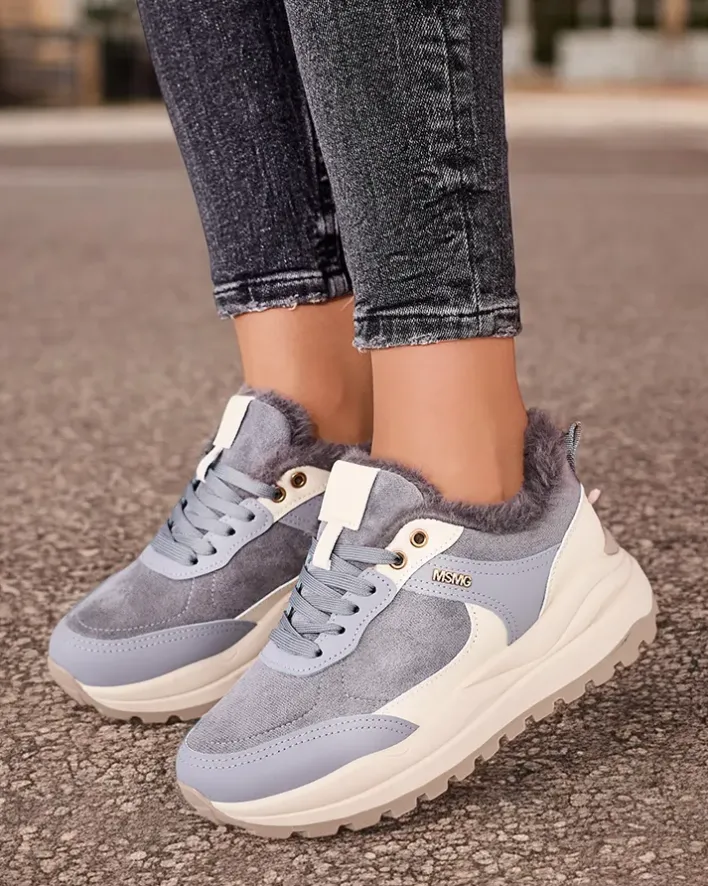 Ocieplane|Sneakersy^Royalfashion Sneakersy damskie z ociepleniem Ruffi Ecru