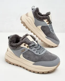 Ocieplane|Sneakersy^Royalfashion Sneakersy damskie z ociepleniem Ruffi Ecru