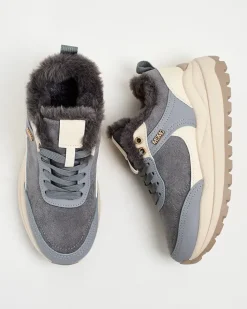 Ocieplane|Sneakersy^Royalfashion Sneakersy damskie z ociepleniem Ruffi Ecru