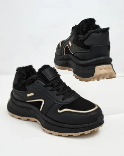Ocieplane|Sneakersy^Royalfashion Sneakersy damskie z ociepleniem Ronniz czarny