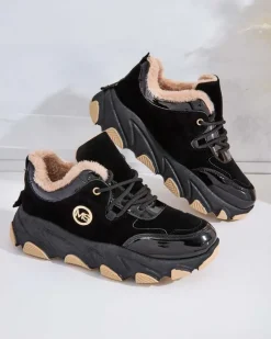 Ocieplane|Sneakersy^Royalfashion Sneakersy damskie z ociepleniem Caroz czarny