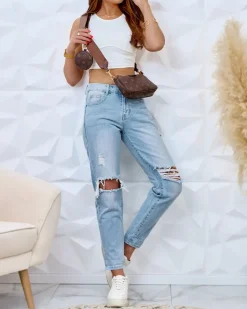 Jeansy^Royalfashion Spodnie damskie mom jeans