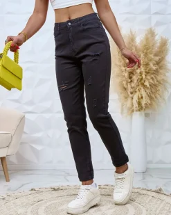 Jeansy^Royalfashion Spodnie damskie mom jeans