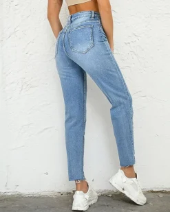 Jeansy^Royalfashion Spodnie damskie mom jeans