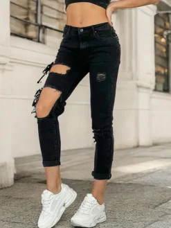 Jeansy^Royalfashion Spodnie damskie mom jeans