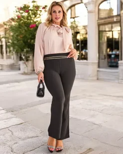 Spodnie Materiałowe|Legginsy / Tregginsy^Royalfashion Spodnie typu tregginsy damskie z szerszymi nogawkami