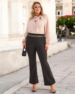 Spodnie Materiałowe|Legginsy / Tregginsy^Royalfashion Spodnie typu tregginsy damskie z szerszymi nogawkami