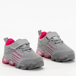 Dziewczęce^Royalfashion Sportowe buty dziecięce w kolorze szarym z mi elementami Dons różowy