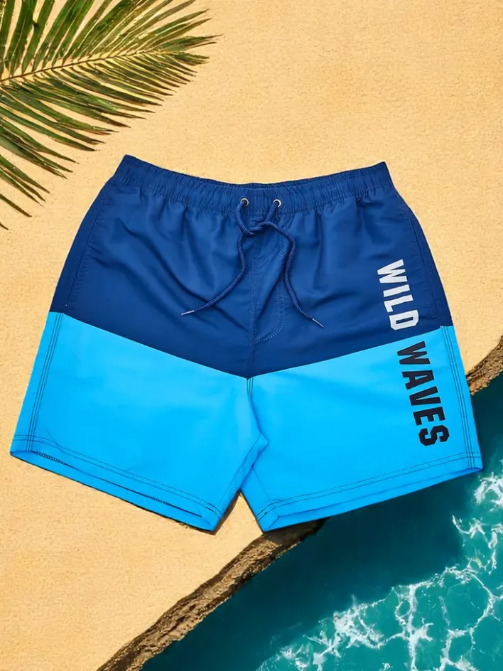 Spodnie^Royalfashion Sportowe męskie krótkie spodenki z ochronną siateczką Głęboki błękit nieba