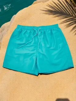 Spodnie^Royalfashion Sportowe męskie krótkie spodenki z ochronną siateczką ŻywyNiebieski