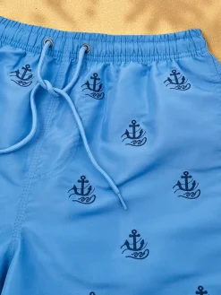 Spodnie^Royalfashion Sportowe męskie krótkie spodenki z ochronną siateczką ŻywyNiebieski