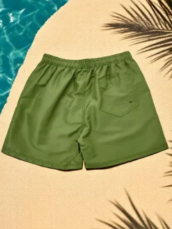 Spodnie^Royalfashion Sportowe męskie krótkie spodenki z ochronną siateczką Wojskowy zielony