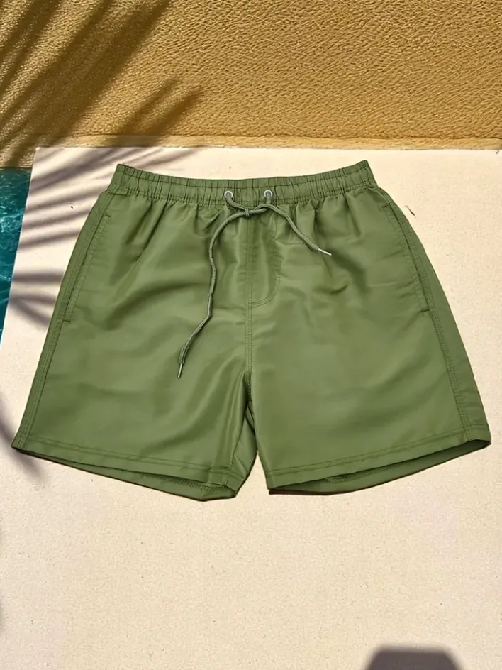 Spodnie^Royalfashion Sportowe męskie krótkie spodenki z ochronną siateczką Wojskowy zielony