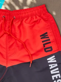 Spodnie^Royalfashion Sportowe męskie krótkie spodenki z ochronną siateczką czerwony