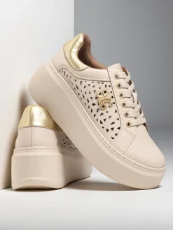 Sneakersy|Bieganie, Ćwiczenia I Trening^Royalfashion Sportowe sneakersy damskie ażurowe Jovixi beżowy