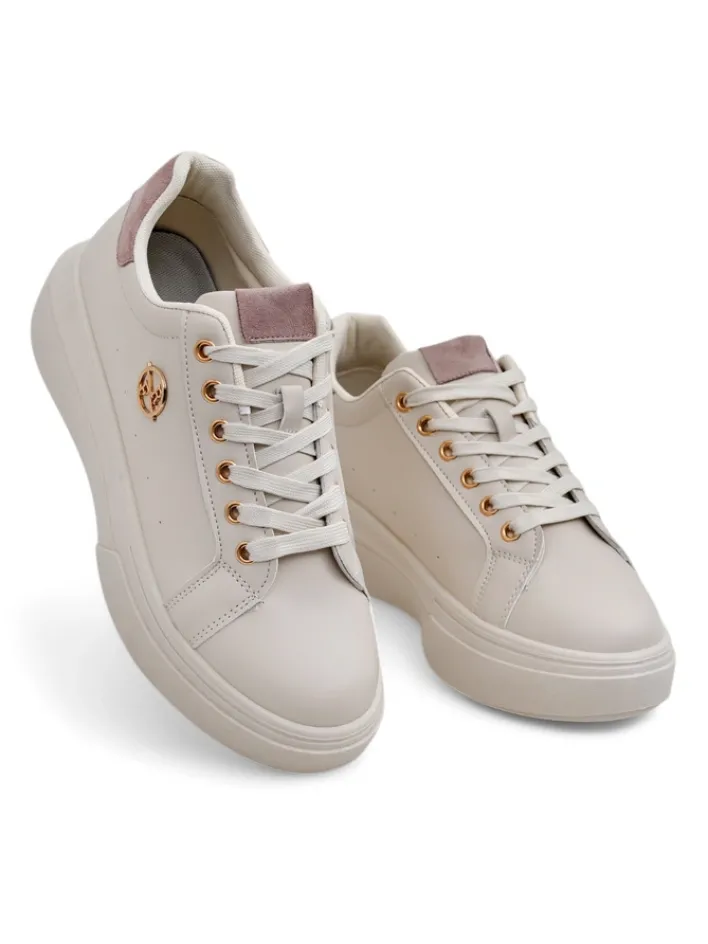 Ugc|Sneakersy^Royalfashion Sportowe sneakersy damskie Clevermood Jasny beż