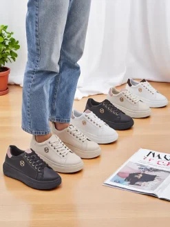 Ugc|Sneakersy^Royalfashion Sportowe sneakersy damskie Clevermood Jasny beż