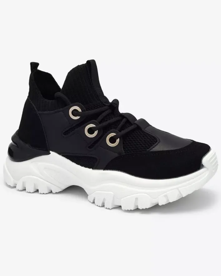 Bieganie, Ćwiczenia I Trening|Sneakersy^Royalfashion Sportowe sneakersy damskie w kolorze czarno Hasola czarny