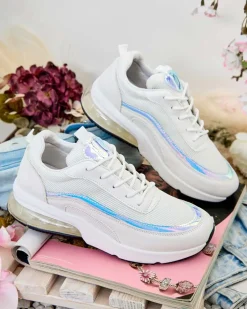 Sneakersy^Royalfashion Sportowe sneakersy damskie Oti biały